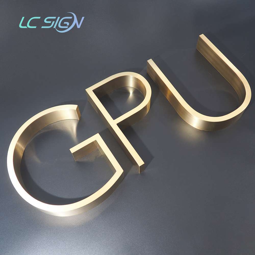 Fabricated metal letters