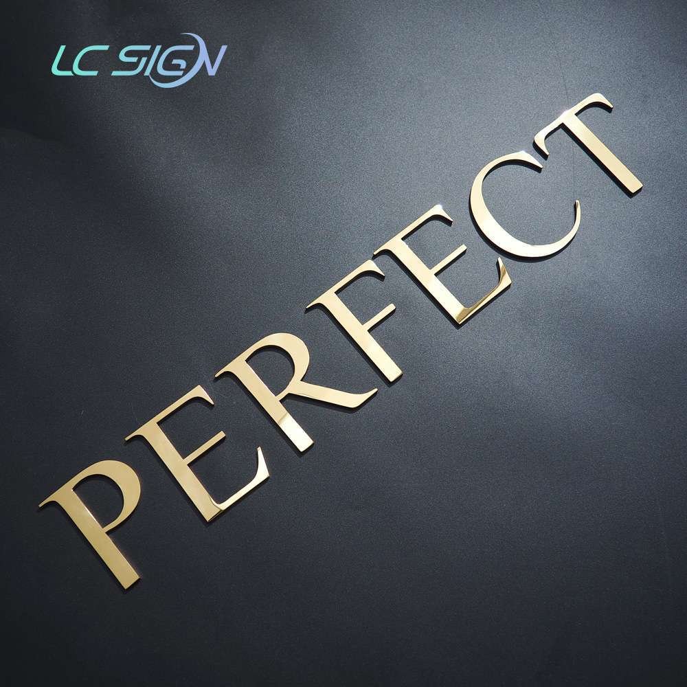 Flat-cut metal letters