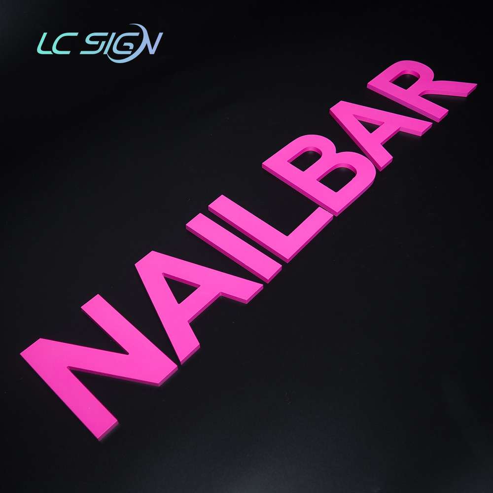 Flat-cut acrylic letters