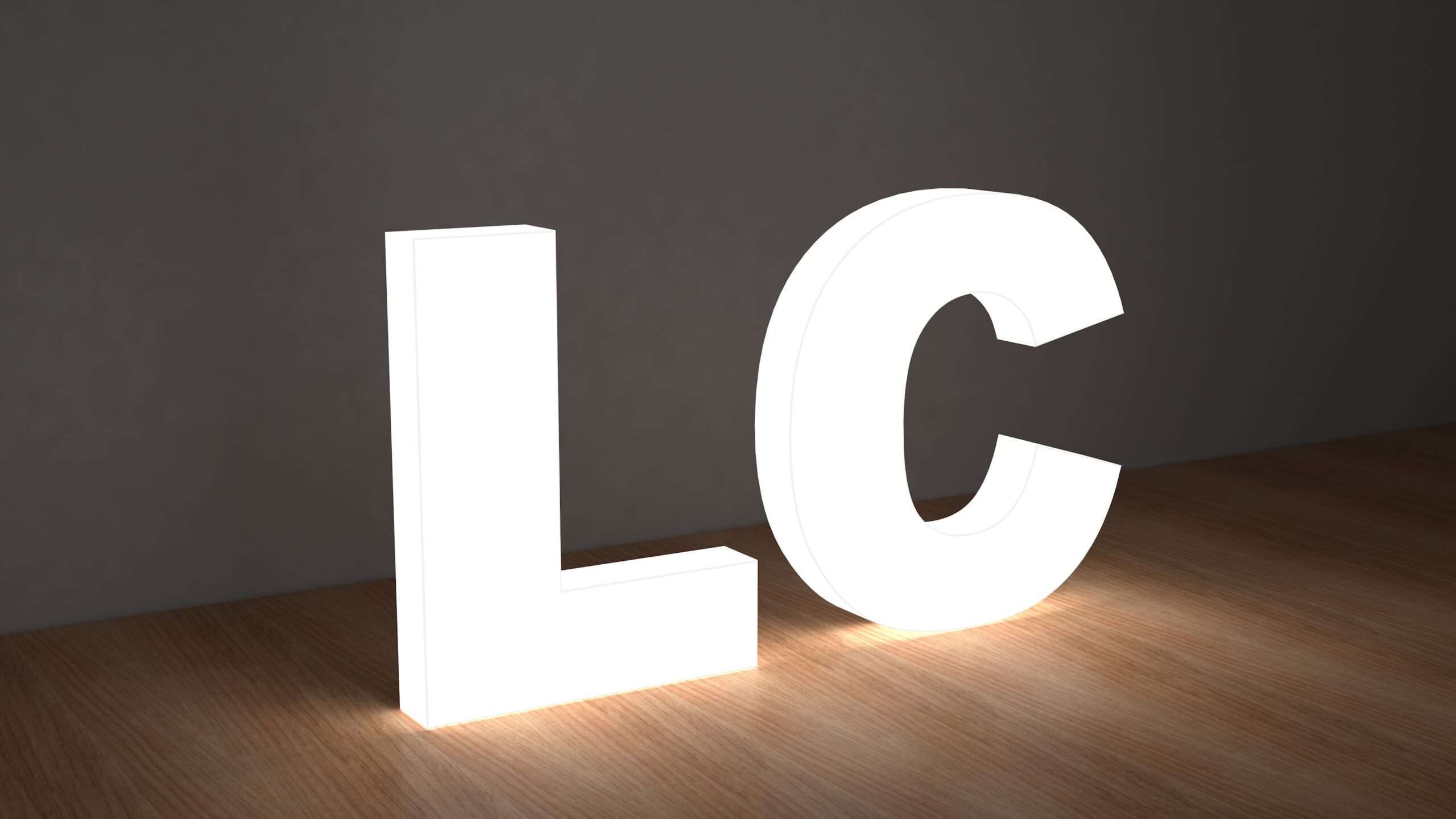LC-A01 Acrylic LED letters Lights on