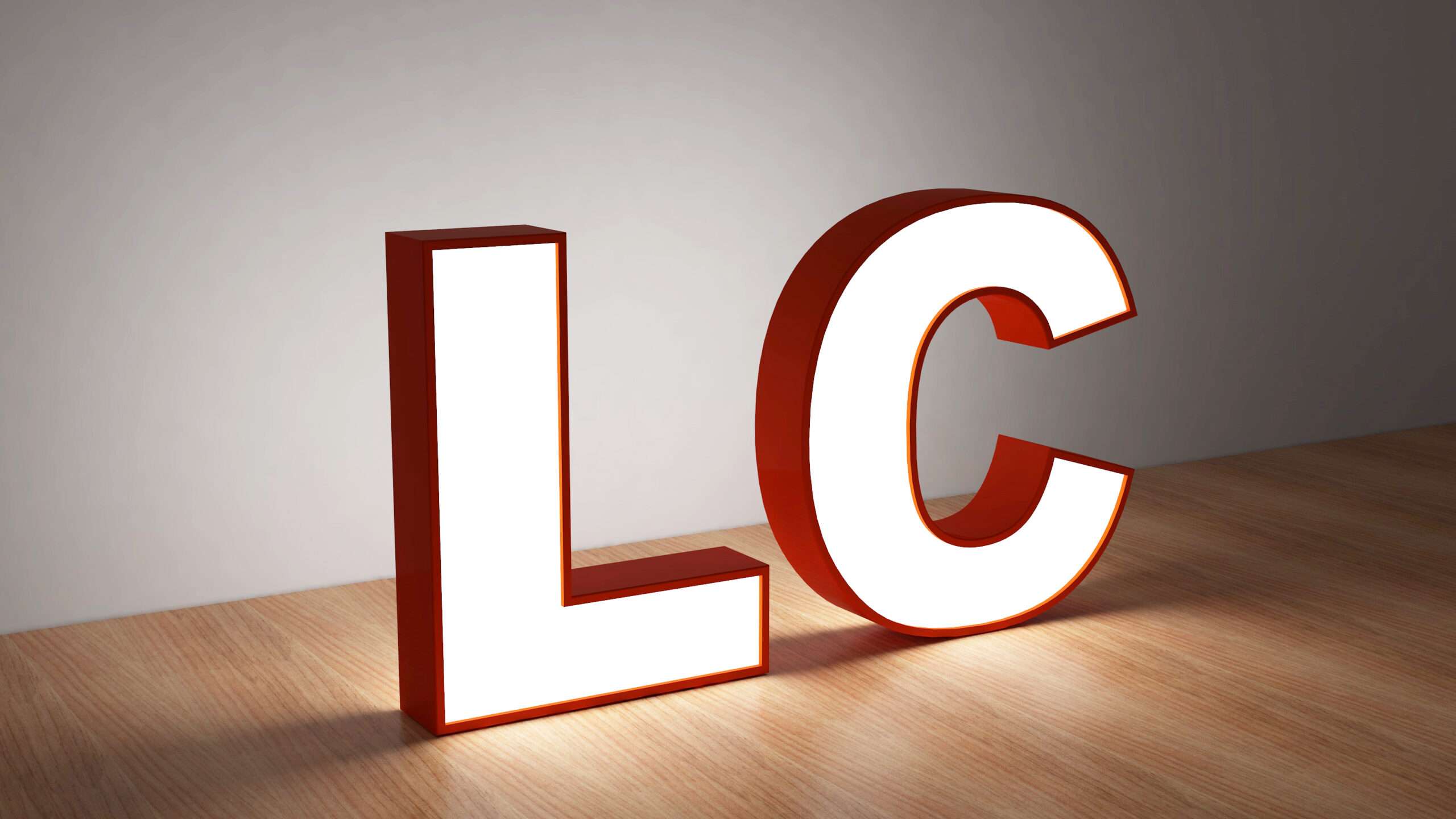 LC-FB01 Front & backlit letters Lights on