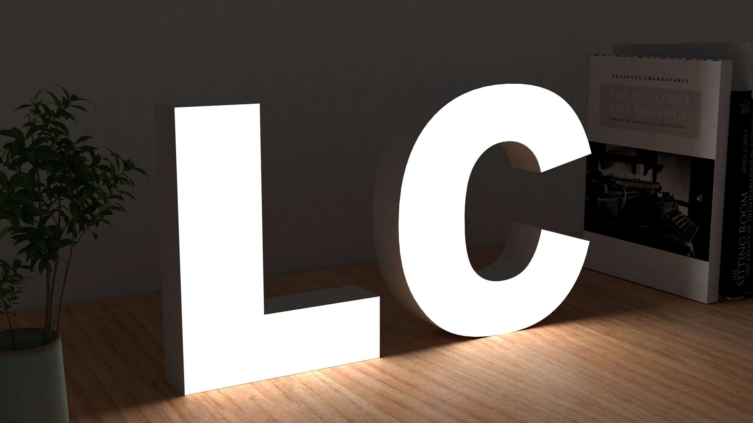 LC-M01 Mini acrylic LED letters Lights on