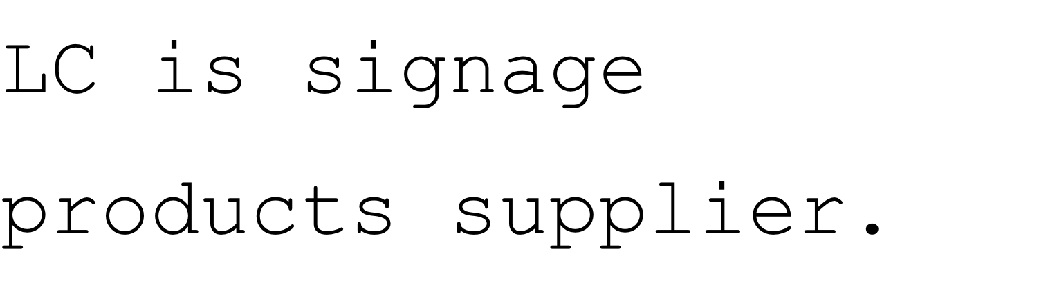 Original lettering preview of Courier New